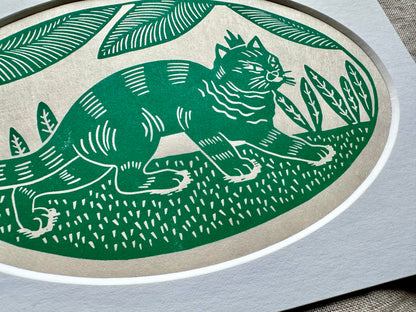 'Warrior' limited edition linocut print