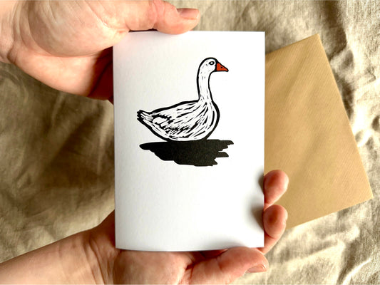 'Goose' Greeting Card on Recycled paper