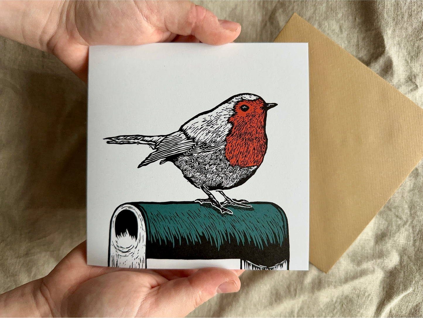 'Keeping Watch' Greeting Card on Recycled paper