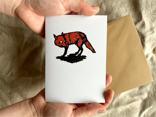 'Mr Fox' Greeting Card on Recycled paper