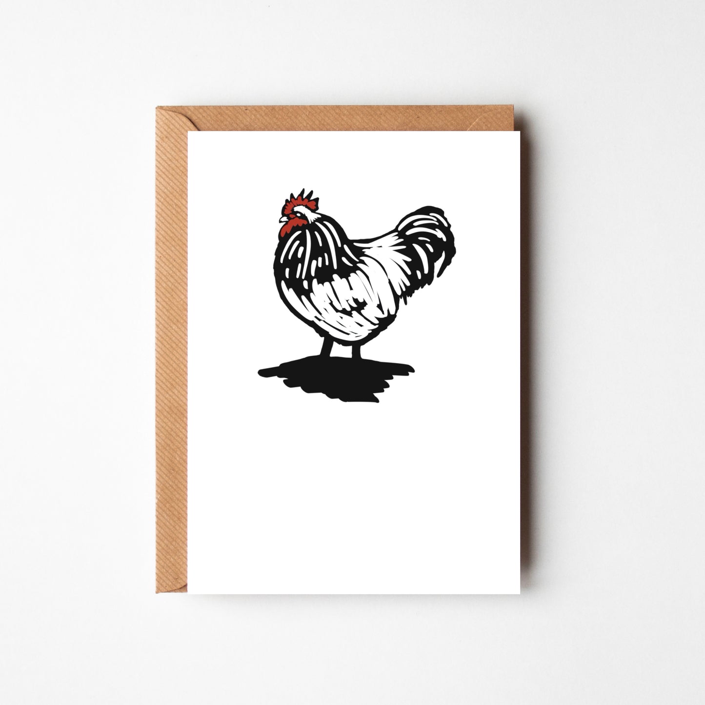 'Chicken' Greeting Card on Recycled paper