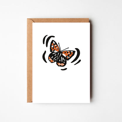 'Butterfly' Greeting Card on Recycled paper