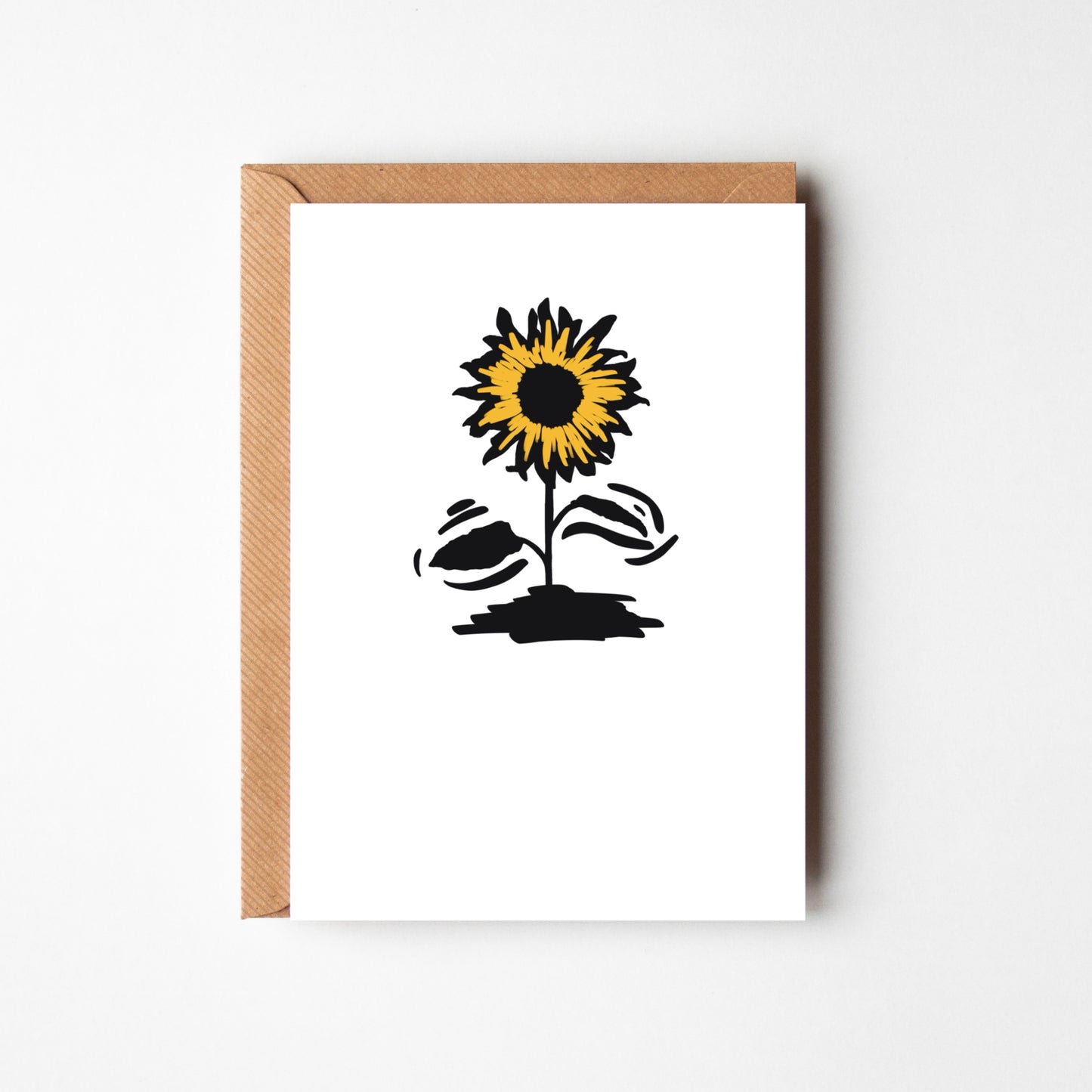 'Sunflower' Greeting Card on Recycled paper