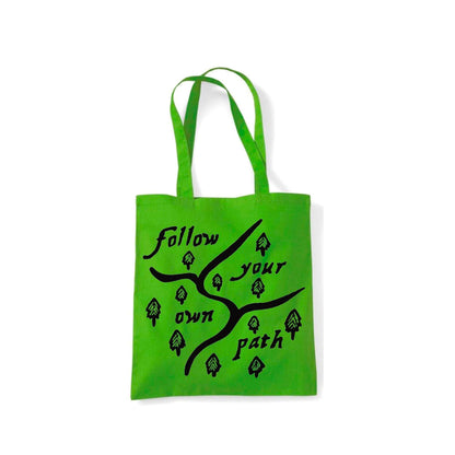 Tote bag linocut forest nature quote 100% cotton