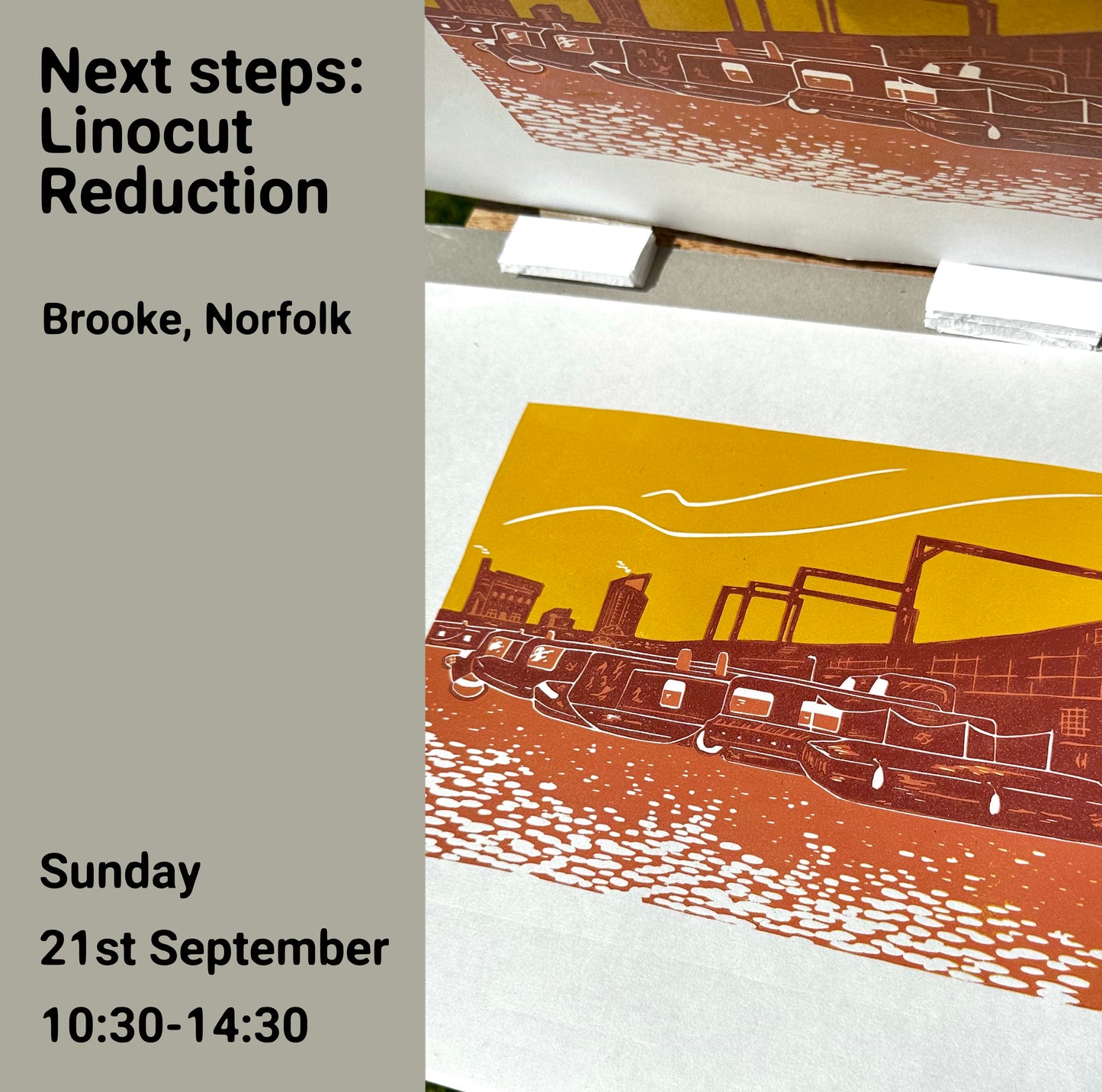 Next Steps: Linocut Reduction Printing