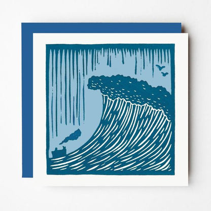 'The Wave' Greeting Card on Recycled paper